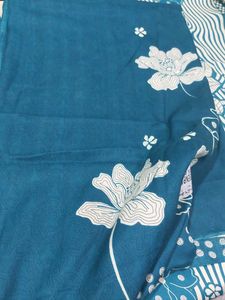 Elegant Blue Floral ,shirt fabric and stoll