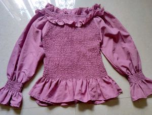 Pink Ruffle Top