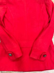 Red Button-Up Winter Coat