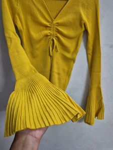 Yellow Knit Top