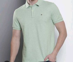 Original &#39;Tommy Hilfiger&#39; Light Green Polo Tee