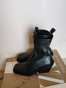 Zara Square Toe Cowboy Ankle Boots