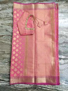 Price Drop Cotton Silk Saree With Beautiful Blouse