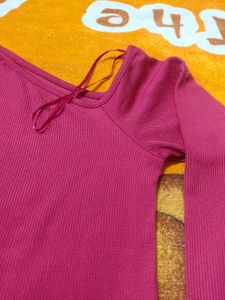 Burgundy Off-Shoulder Top