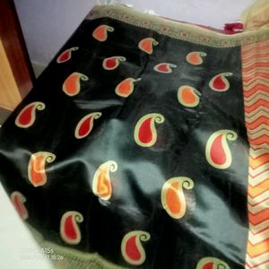 Black Georgette Saree With blouse