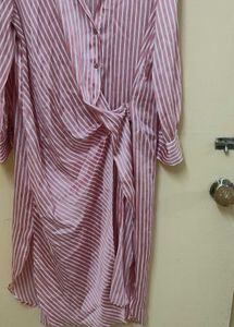 Zara Striped Shirt Dress For Party
