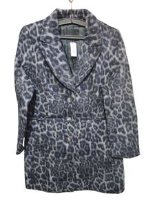 Banana Republic Wool Topcoat Leopard Print Jacket