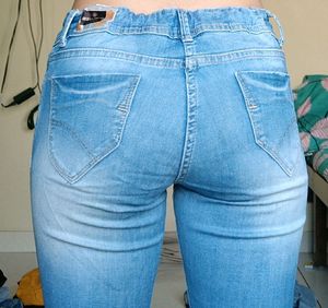 Blue Ribbed Jeans