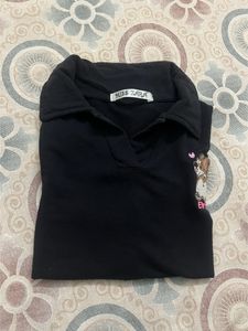Black Polo Top