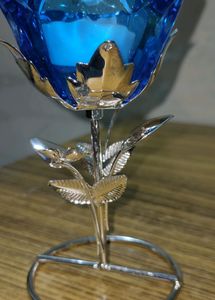 Blue Candle Holder (free Candle)