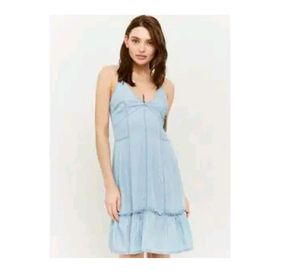 Y2k Denim European Vintage Pinterest Blue Dress
