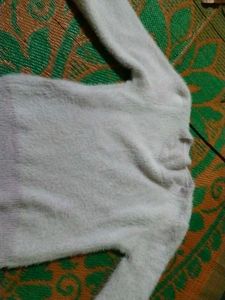 Fluffy White Sweater