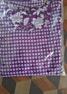 Purple Floral Print Kurti
