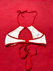 Nurse Theme Tie-Up Bikini Top (Size S)