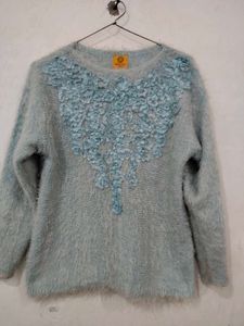 Floral Fuzzy Sweater