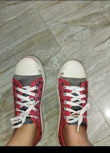 Cute Cherry Print Sneakers