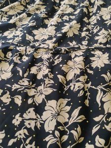 Black Floral Long Crepe Skirt |Lightweight &amp;Elegan