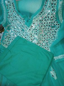Mirror Work chikankari kurta