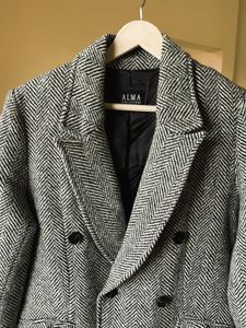 Elegant Herringbone Overcoat