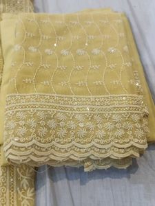 Elegant Yellow Dress Material