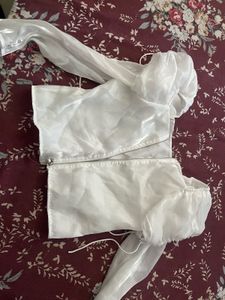 Sheer White Crop Top