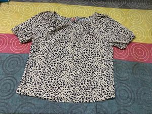 leopard print top(xl)