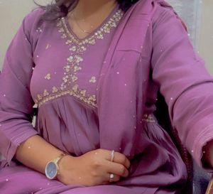 Alia Cut Kurta Set With Dupatta