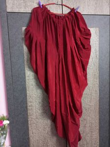 Stitched Designer Maroon &amp; Gold Sequins Suit Set