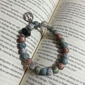 Beaded Bracelet with Anchor Charm
