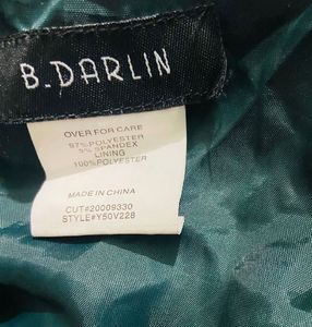 B.darlin Bottle Green Spaghetti Strap Dress.