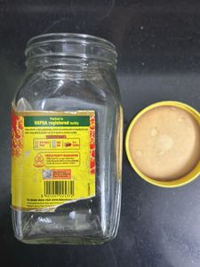 Set Of 7 Dabur Honey Empty Glass Jars With Lid