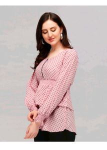 Pink Polka Dot Top