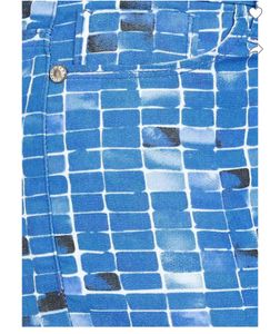 AND Blue Printed Trouser For Women