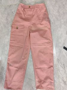 Pink High-Waisted Trousers