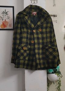 Chic Plaid Wool Blend Coat🐛