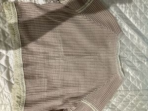 see through knitted style crop top