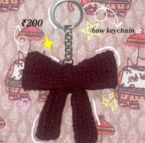 Crochet Bow Keychain🌸✨