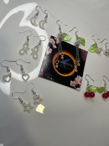 Cute Silver Charm Earring