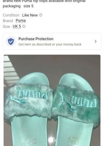 Puma Fenty Fur Slides Mint
