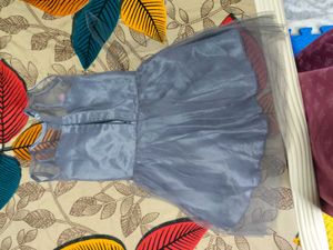 Gray Flower Girl Dress