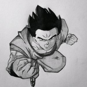 Hand Made Anime Drawing(Gohan) From Dragon Ball Z