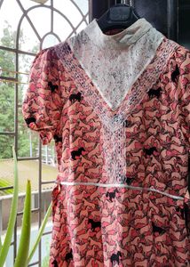 A Princess Horse Pattern Lacy One Piece