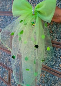 long teil bow hair clip