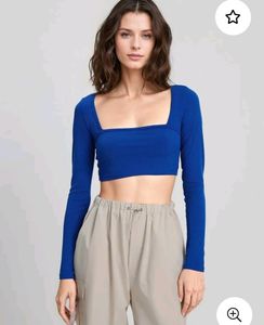 Sale!! Navy Blue Crop Top