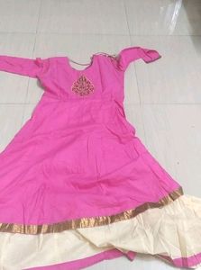 Pink Embroidered Anarkali Dress