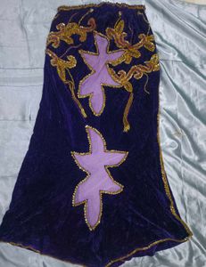 Imported Vintage Beaded Velvet Long Skirt