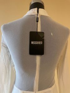 White Feather Sheer Mini Dress