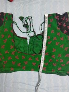 Floral Print Green Saree