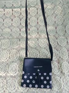 Black With White Polka Dots SLINGBAG