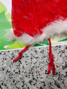(400)Festive Red Lace Santa Babydoll Lingerie